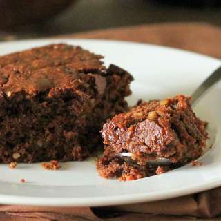 Vegan Mocha Chocolate Cake with Salted Caramel drizzle