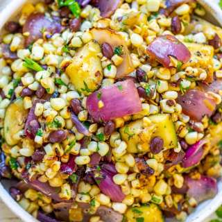 Grilled Mexican Corn and Black Bean Salad