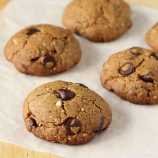 Millet Almond Oat Cookies with Chocolate chips. Gluten-free Vegan Recipe