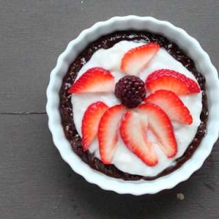 No Bake Single Serve Chocolate Cream Berry Pie - Fireworks Pie