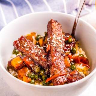 Mongolian Beef Stir-Fry Bowls