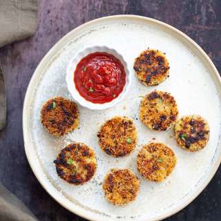 Potato Cauliflower Patties Vegan Recipe