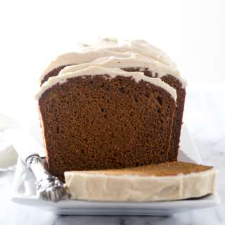 Gingerbread Latte Loaf with Cream Cheese Frosting