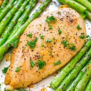 Sheet Pan Horseradish Chicken and Asparagus