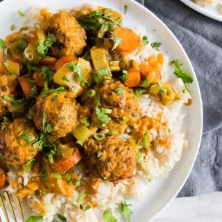 Red Curry Turkey Meatballs