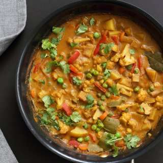 Vegetable Korma - Creamy Indian Korma Recipe. No Onion Garlic