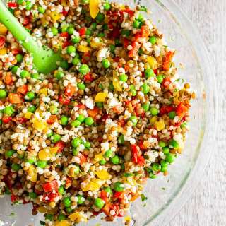 Lentil Couscous Salad with Goat Cheese