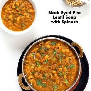 Lentil Black Eyed Pea Soup with Greens