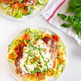 Summer Chicken Parmesan with Zoodles