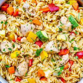 Easy Italian Chicken Pasta Salad