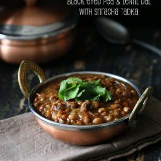Black Eyed Pea Lentil Soup with Sriracha Tadka