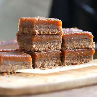 Sweet Potato Pie Bars with Cinnamony Crust
