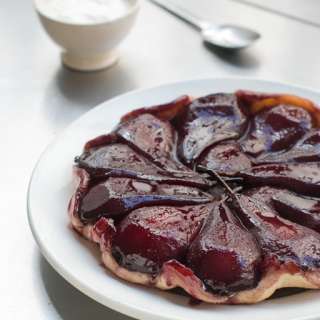 Red Wine Poached Pear Tart