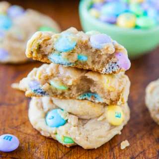 Soft and Chewy Easter M&M's Cookies