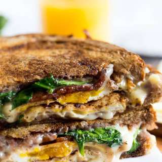 Bacon Egg and Cheese Cranberry Sauce Breakfast Sandwich
