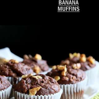 Peanut Butter Chocolate Banana Muffins