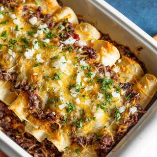 Chipotle Ground Beef Enchiladas