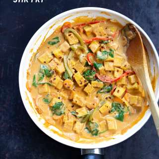Soy-free Tofu Stir fry with Sunbutter Sauce