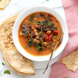Instant Pot Chana Saag - Chickpea Spinach Curry Instant Pot