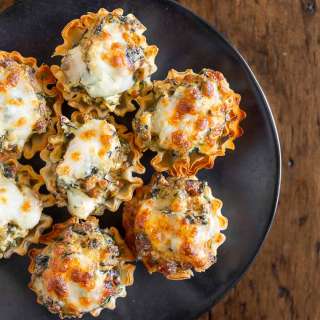 Sausage Spinach Mushroom Phyllo Bites