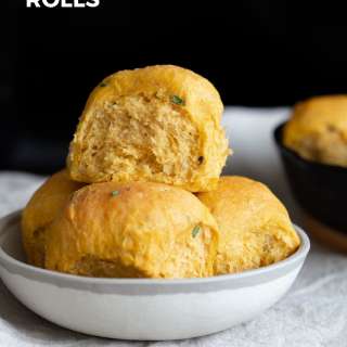 Vegan Sweet Potato Rolls - Soft Herb Dinner Rolls