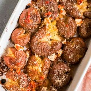 Cheesy Smashed Potatoes