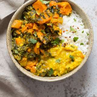 Instant Pot Saag Aloo - Sweet Potato & Chard Curry