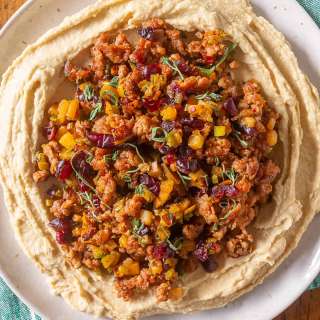 Thanksgiving Stuffing Topped Hummus