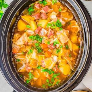 Slow Cooker Corned Beef and Cabbage Soup