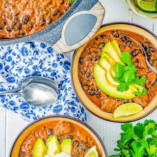 Triple Pork Black Bean Chili