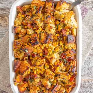 Bacon Corn Sourdough Stuffing