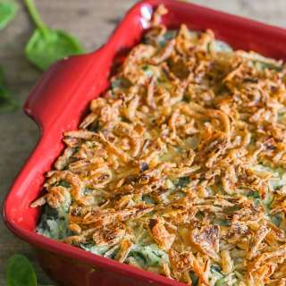 Spinach Parmesan Baked Mashed Potatoes