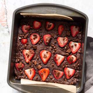 Vegan Strawberry Brownies (Gluten-free Grain-free)