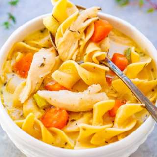 Thick and Creamy Chicken Noodle Soup