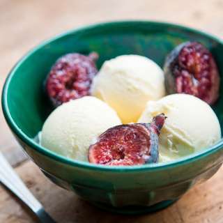 Fig Leaf and Honey Ice Cream