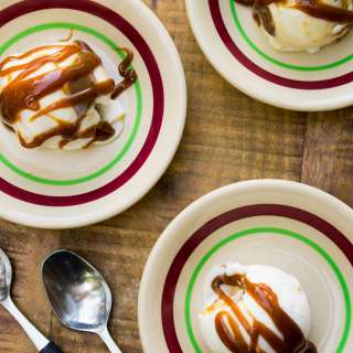 Goat Milk Ice Cream with Cajeta Swirl