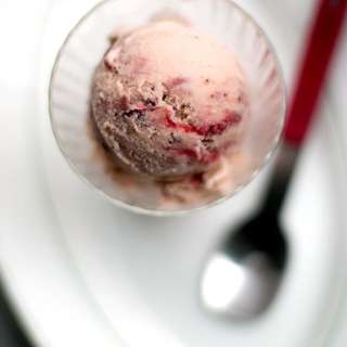 Roasted Strawberry-Miso Ice Cream