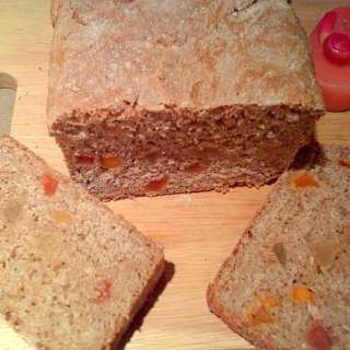 Oat wheat Bread with Candied Papaya, Mango and Pineapple