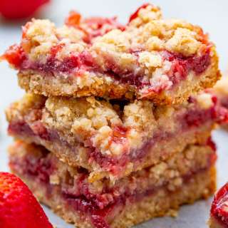 Strawberry Oatmeal Crumble Bars