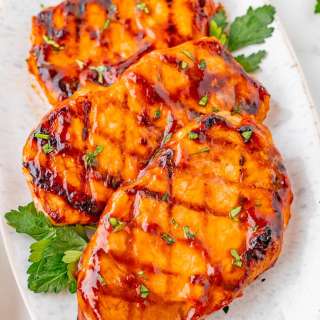 Grilled Honey Garlic Pork Chops