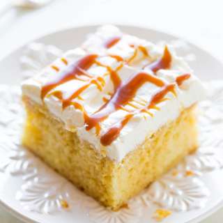 Caramel Cream Poke Cake