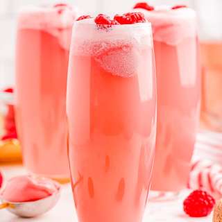 Raspberry Champagne Float