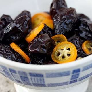 Poached Prunes and Kumquats