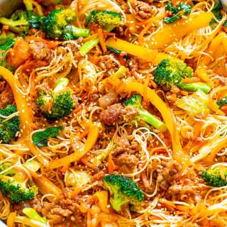 Asian Pork Noodle Stir Fry