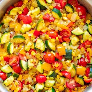 Skillet Zucchini, Corn, and Peppers (Calabacitas)
