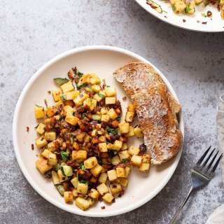 Chickpea Tofu Breakfast Scramble with Smoky Bits
