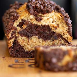 Vegan Marbled Chocolate Banana Bread