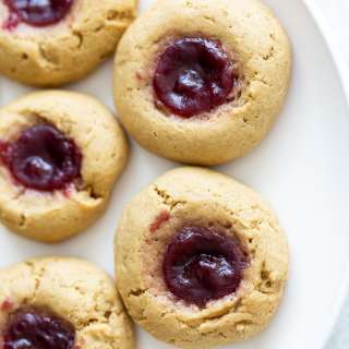 PB & J Thumbprint Cookies