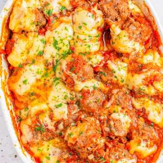 Cheesy Meatball Casserole