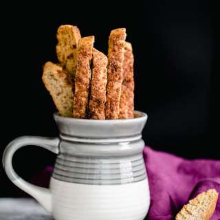 Vegan Churro Biscotti - Cinnamon Sugar Biscotti